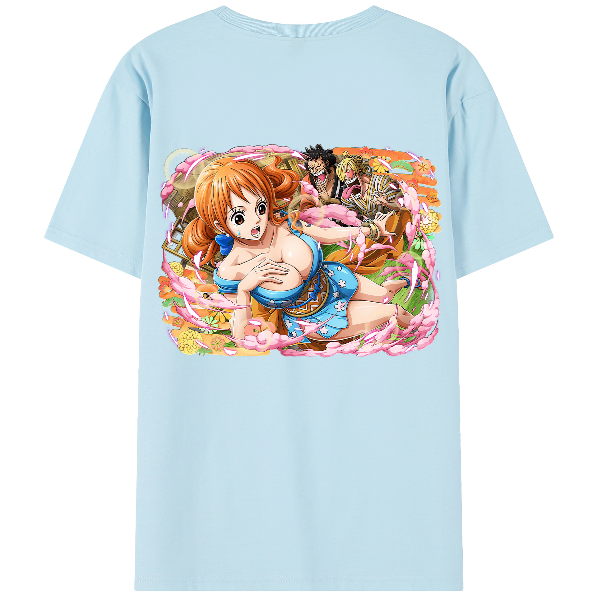 ワンピース ナミ ONE PIECE Nami 綿100％半袖Tシャツ（背面プリント）